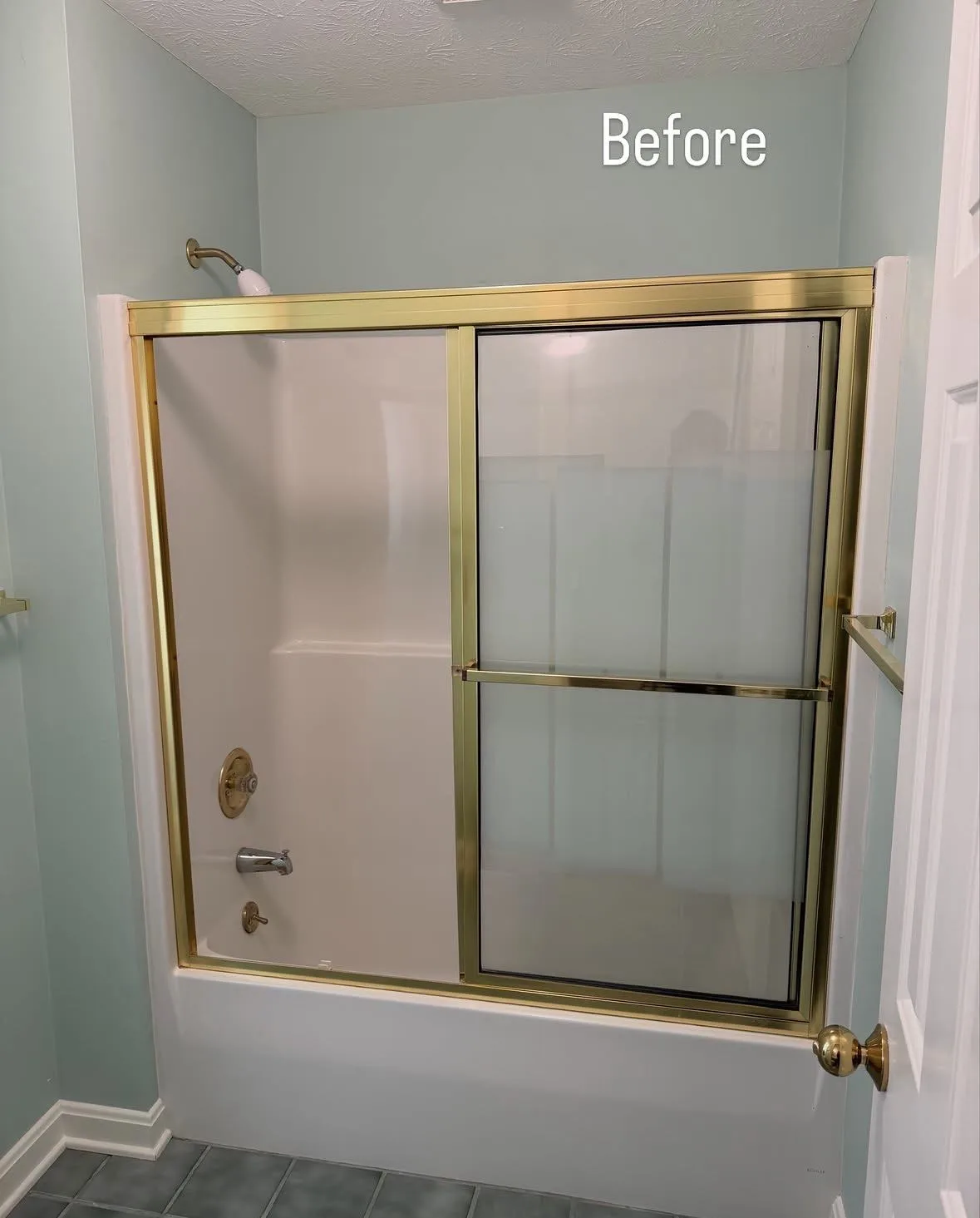 Before: Old Tub Turned Into a Walk In Shower